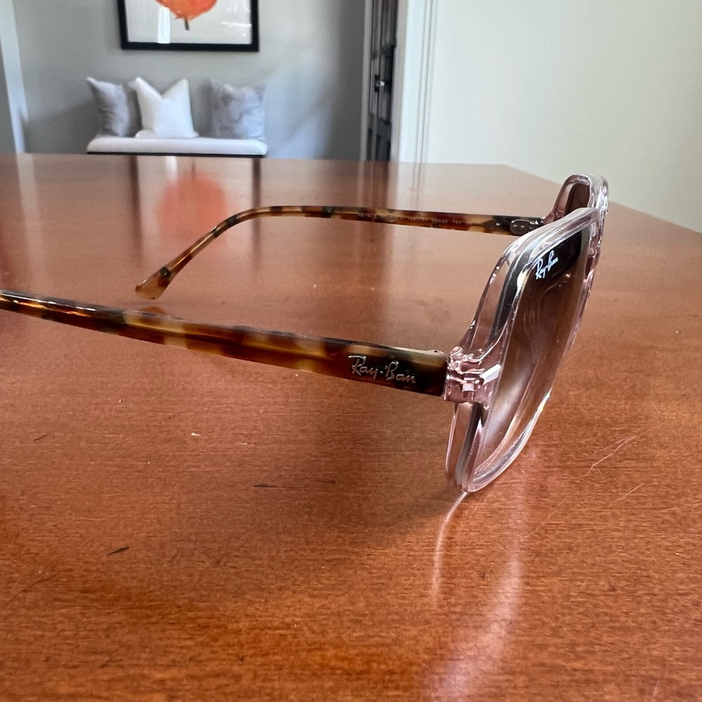 Ray-Ban Clear Frame Sunglasses with Brown Lenses - Picture 4 of 8